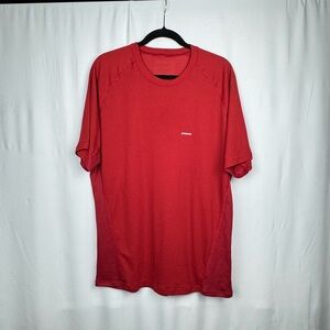Patagonia Burnt Orange Red Men's Red Athletic Dryfit TShirt